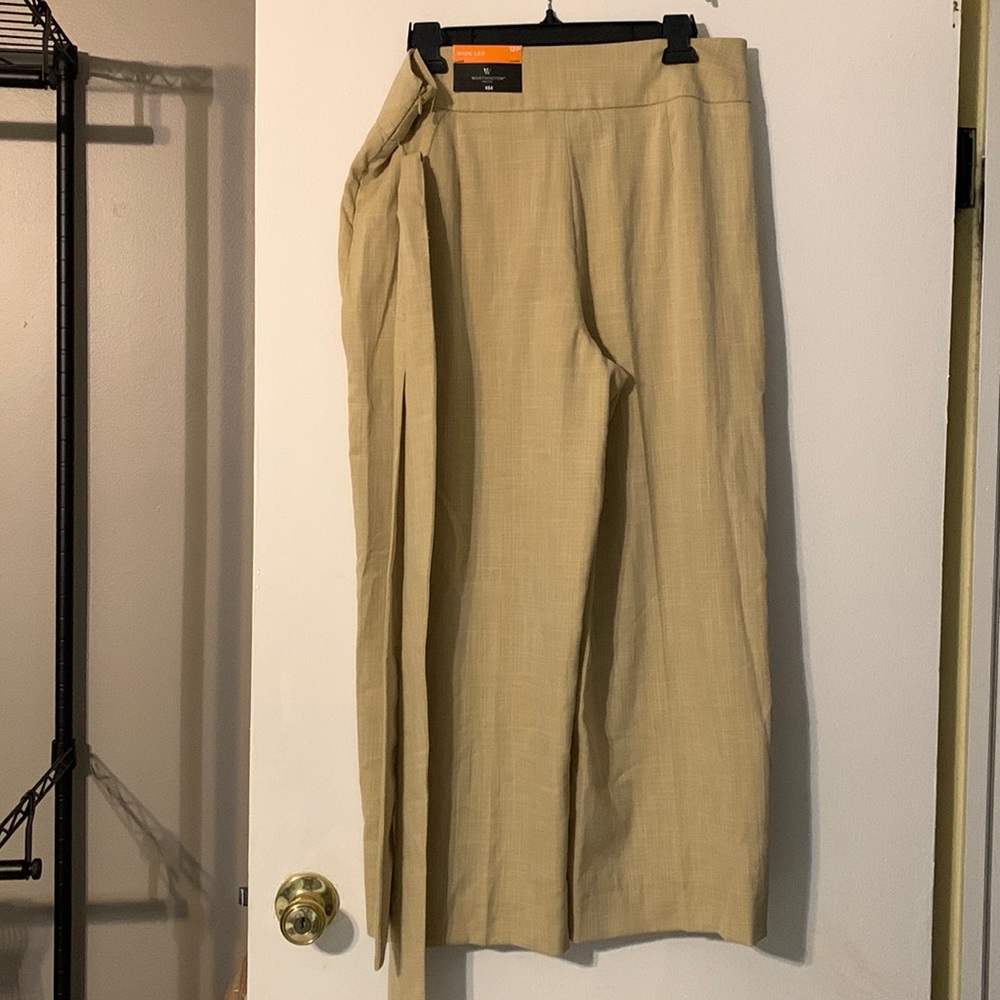 Worthington - Petite - Tan - Wide Leg Capris Trousers Size 12